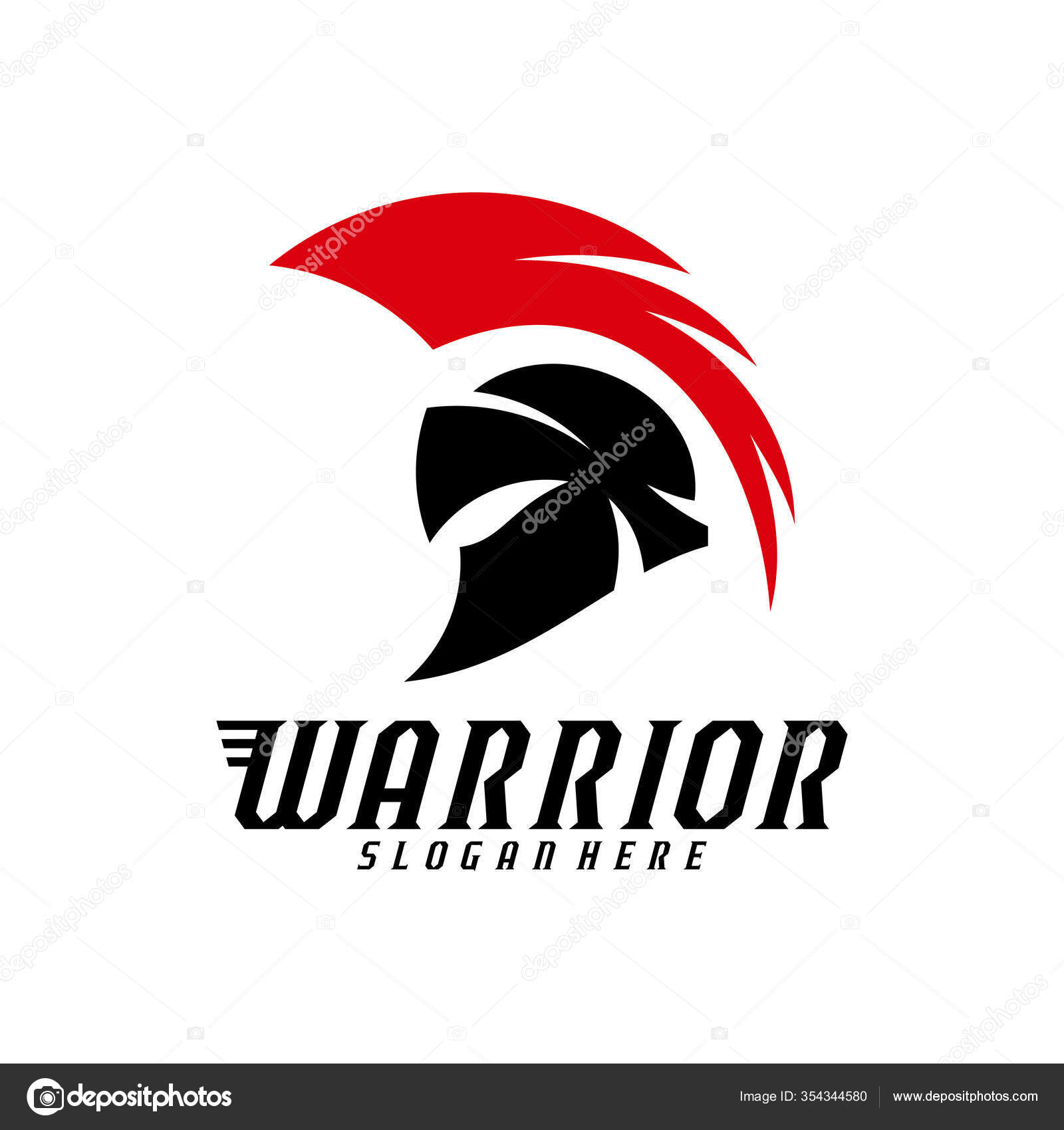 Spartan Warrior Logo Design Vector Illustration Warriors Sport Team Logo Vector Image By C Shuttersport Vector Stock 354344580