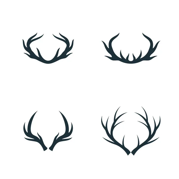 Set Van Deer Head Logo Ontwerp Template Vector Luxe Deer — Stockvector