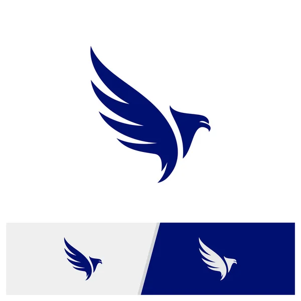 Diseño Del Logo Del Águila Vector Plantilla Logotipo Águila Simple — Vector de stock