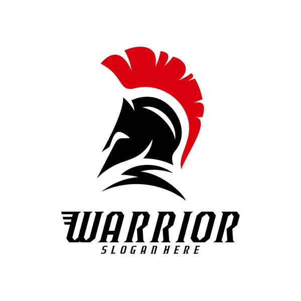 Spartan Warrior Logo Design Vector Illustration Warriors Sport Team Logo — Stock Vector