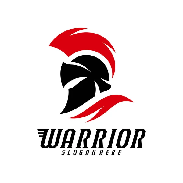 Spartaanse Krijger Logo Ontwerp Vector Illustratie Krijgers Sport Team Logo — Stockvector