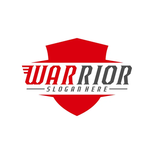 Modèle Logo Shield Warrior Vecteur Vecteur Logo Shield — Image vectorielle