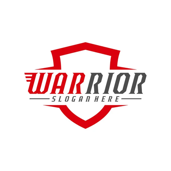 Modèle Logo Shield Warrior Vecteur Vecteur Logo Shield — Image vectorielle