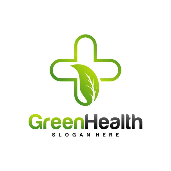 Nature Health Logo Design Concept Vector Health Leaf Logo Template — Stock Vector