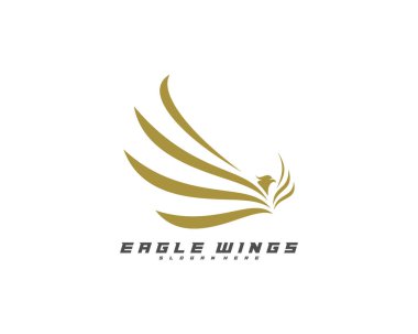 Uçan Kartal Logo Tasarım Vektörü, Yaratıcı Tasarım, Şablon, İllüstrasyon