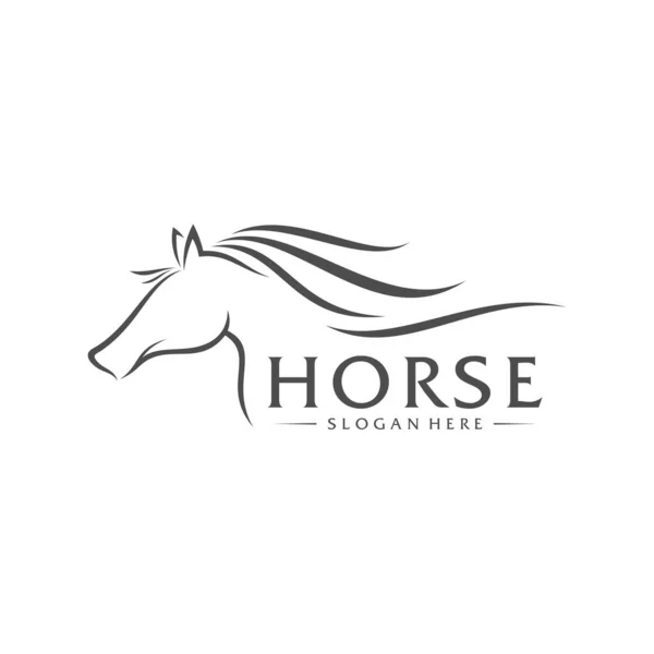 Fast Horse Logo Design Vector Creative Design Template Illustration — Stock Vector