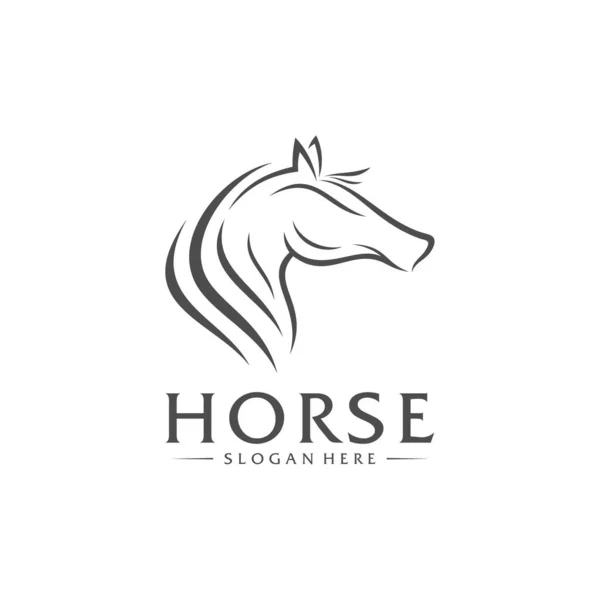 Fast Horse Logo Design Vector Creative Design Template Illustration — Stock Vector