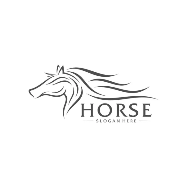 Fast Horse Logo Design Vector Creative Design Template Illustration — Stock Vector