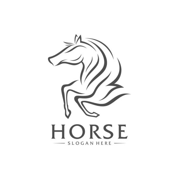 Fast Horse Logo Design Vector Creative Design Template Illustration — Stock Vector