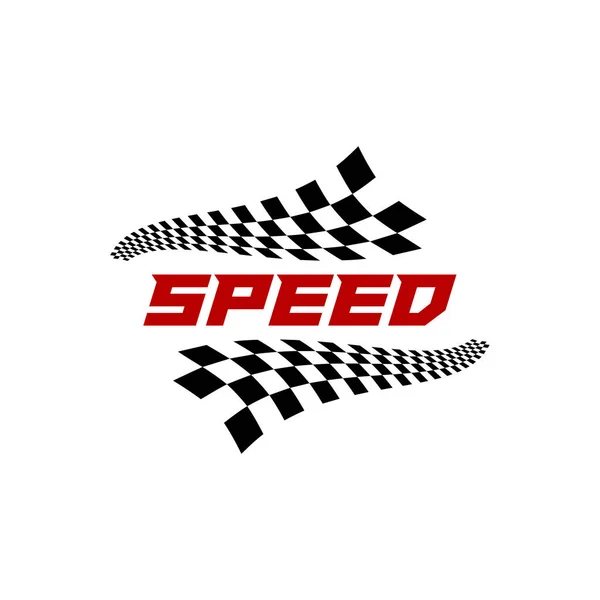 Race Zászló Logó Ikon Racing Logó Koncepció Modern Egyszerű Design — Stock Vector