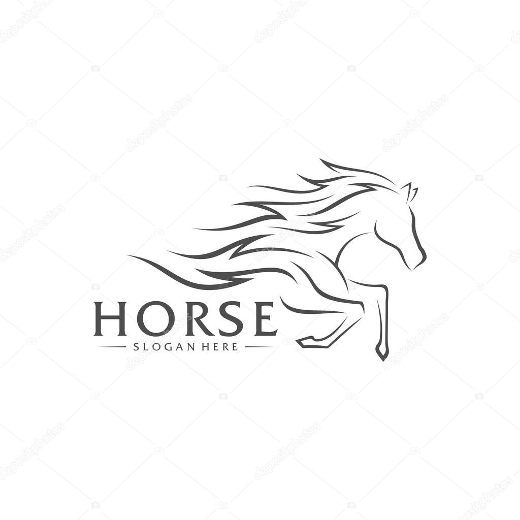 Fast Horse logo Design Vector, Creative design, Template, illustration