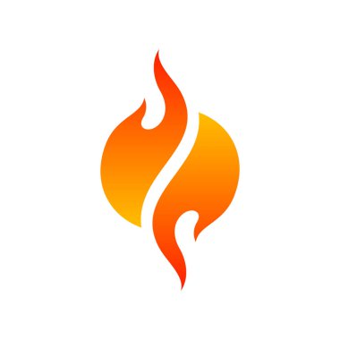 Ateş logosu vektörü, Alev logosu tasarım şablonu, Simge sembolü, Yaratıcı tasarım