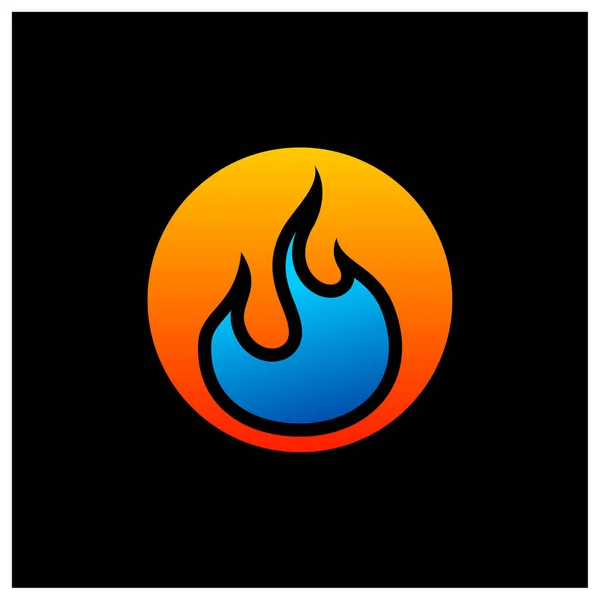 Vector Logotipo Fuego Plantilla Diseño Logotipo Llama Icono Símbolo Diseño — Archivo Imágenes Vectoriales