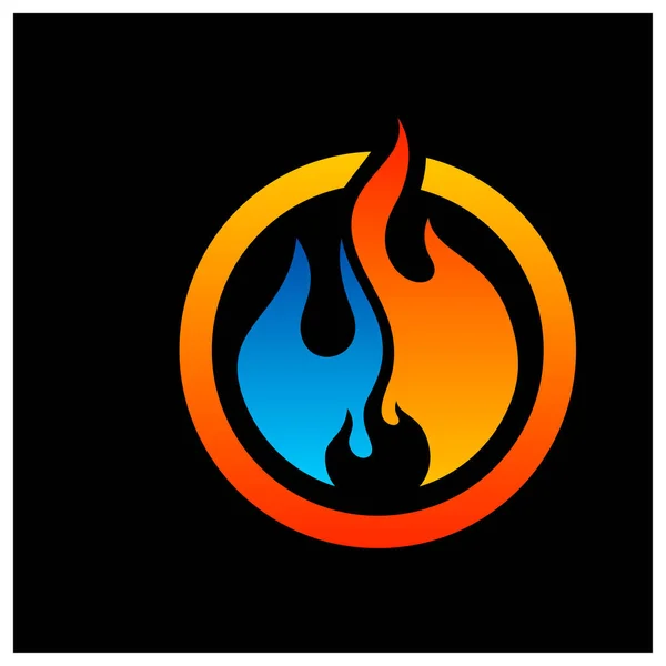 Feuer Logo Vektor Flamme Logo Design Vorlage Icon Symbol Kreatives — Stockvektor