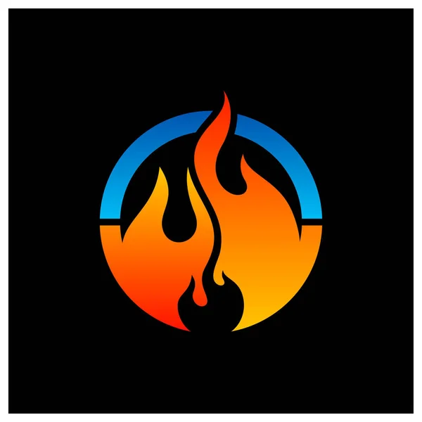 Vector Logotipo Fuego Plantilla Diseño Logotipo Llama Icono Símbolo Diseño — Archivo Imágenes Vectoriales