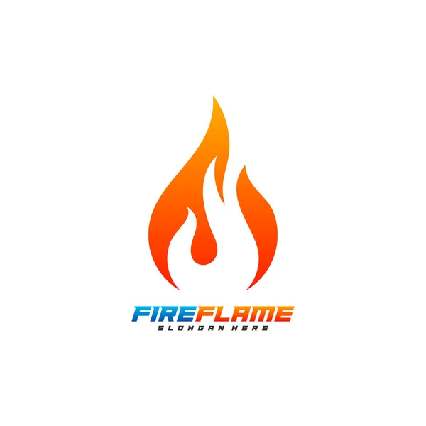 Vector Diseño Logotipo Llama Plantilla Logotipo Fuego Símbolo Icono Blaze — Archivo Imágenes Vectoriales