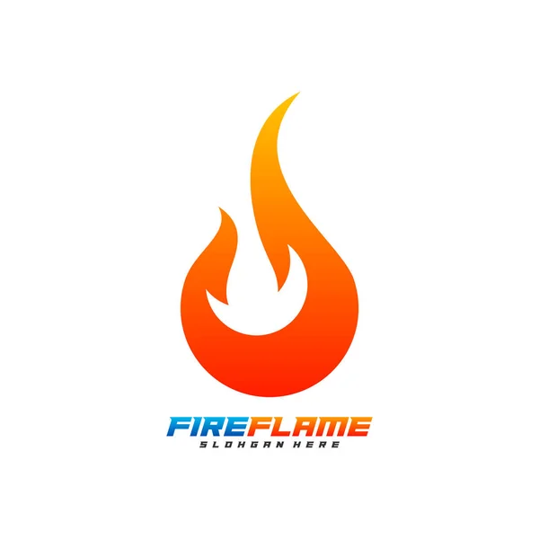 Vector Diseño Logotipo Llama Plantilla Logotipo Fuego Símbolo Icono Blaze — Archivo Imágenes Vectoriales