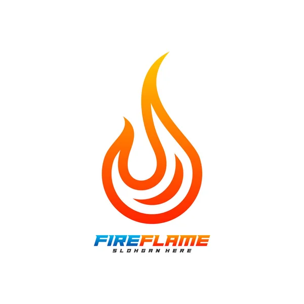 Vector Diseño Logotipo Llama Plantilla Logotipo Fuego Símbolo Icono Blaze — Archivo Imágenes Vectoriales