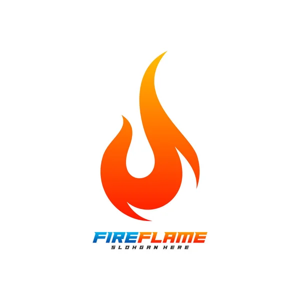 Vector Diseño Logotipo Llama Plantilla Logotipo Fuego Símbolo Icono Blaze — Archivo Imágenes Vectoriales