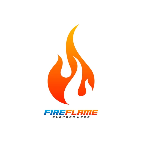 Fiamma Logo Design Vector Modello Logo Fire Simbolo Blaze Icon — Vettoriale Stock