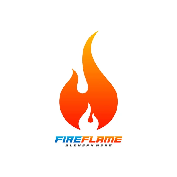 Vector Diseño Logotipo Llama Plantilla Logotipo Fuego Símbolo Icono Blaze — Archivo Imágenes Vectoriales