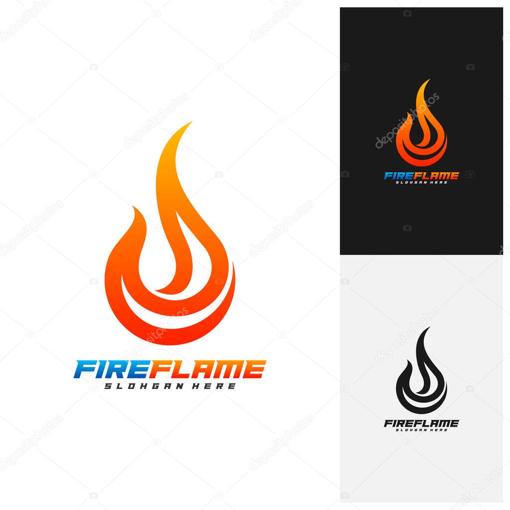 Fire Logo Template Design Vector, Emblem, Creative design, Icon symbol