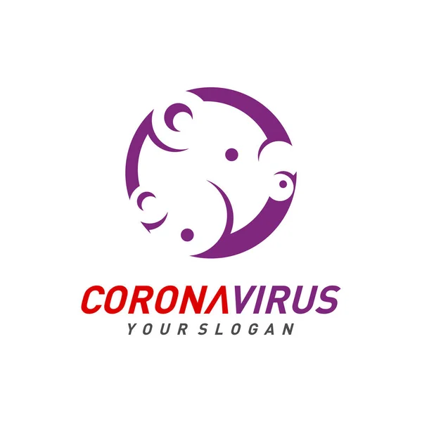 Covid Koncepcja Coronavirus Napis Typografia Projekt Logo Światowa Organizacja Zdrowia — Wektor stockowy