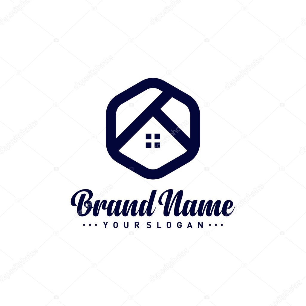 Letter K House logo vector template. Creative K Home logo design concepts. Icon symbol