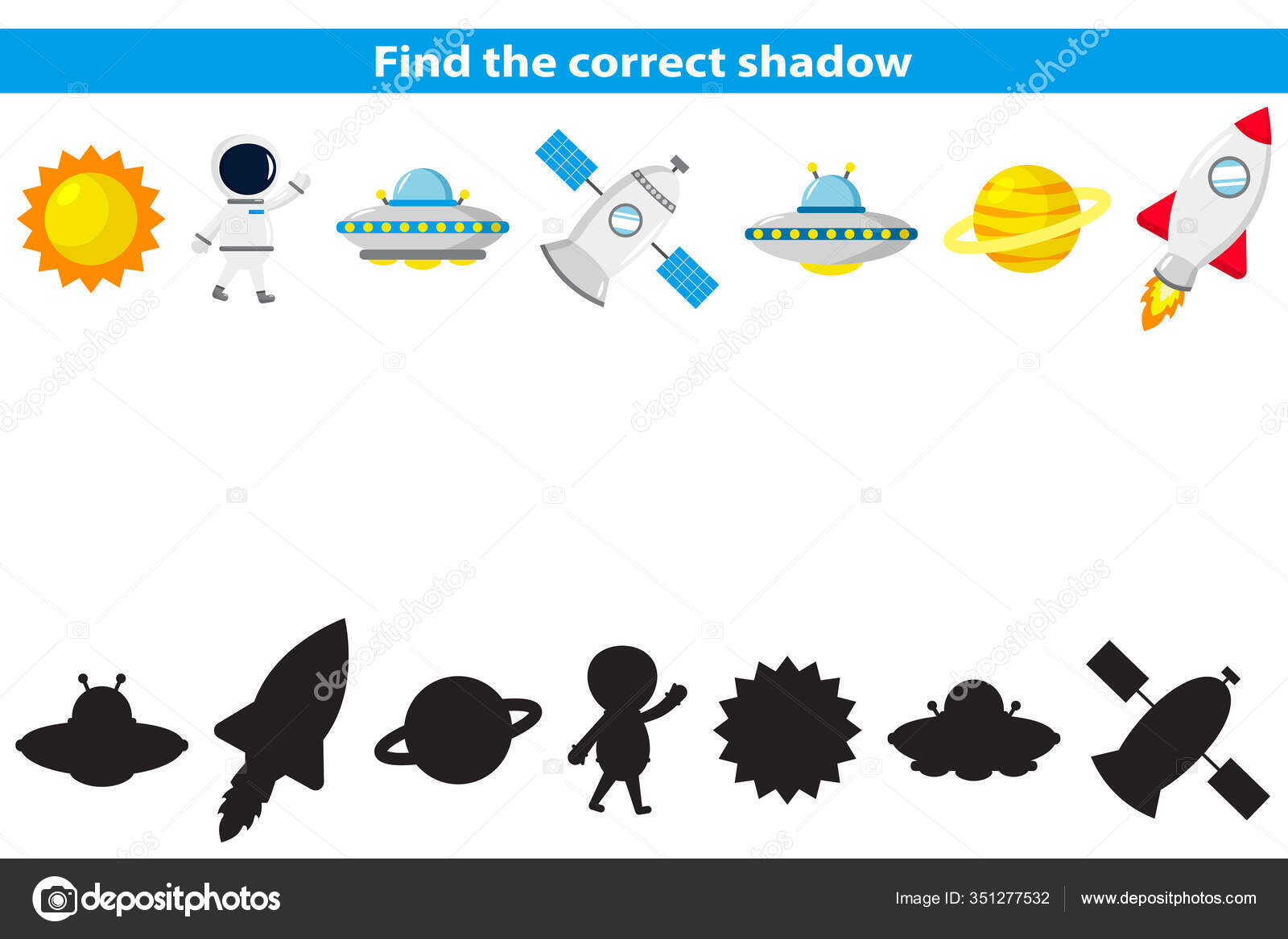 Jogo Educacional Para O Sistema Solar Das Crianças Ilustração do