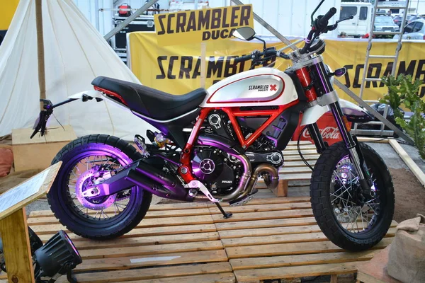 Ducati Scrambler motocykl na Filipíně Moto dědictví víkend — Stock fotografie