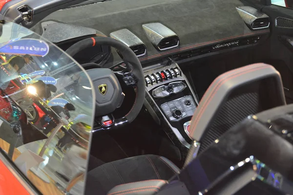 Lamborghini super car dashboard at Manila Auto Salon — Stock Photo, Image