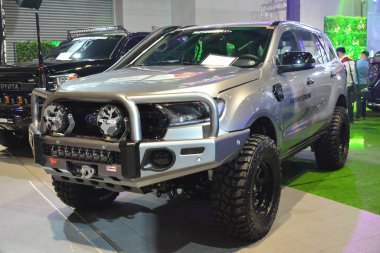 Pasay, Ph - 16 Kasım: Ford Everest SUv 16 Kasım 2019 tarihinde Manila Otomobil Salonu 'nda Smx Kongre Merkezi, Pasay, Filipinler. 