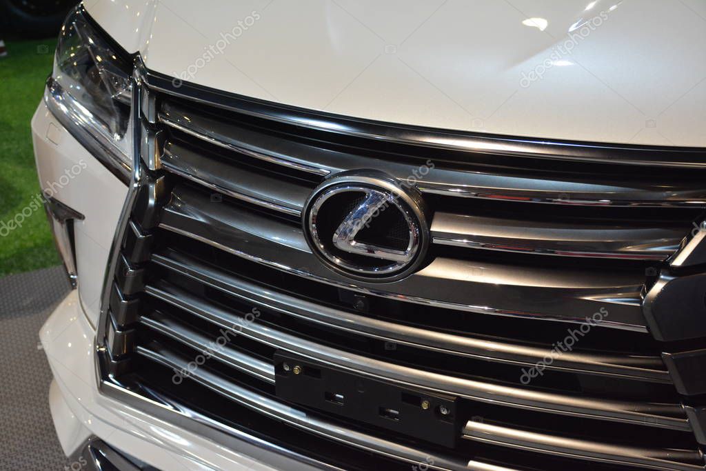 PASAY, PH - NOV. 16: Lexus LX 570 SUV emblem at Manila Auto Salon on November 16, 2019 in SMX Convention Center, Pasay, Philippines.