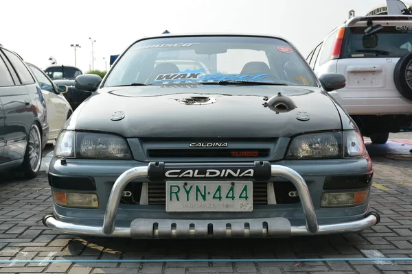 Toyota Caldina no pára-choques para Bumper 15 show de carros — Fotografia de Stock