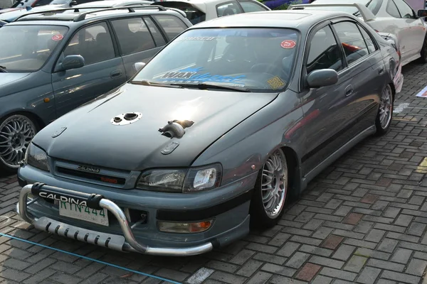 Toyota Caldina no pára-choques para Bumper 15 show de carros — Fotografia de Stock