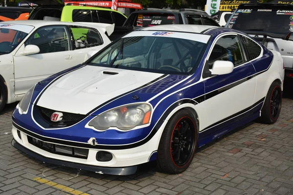 Honda Civic no pára-choques para Bumper 15 show de carros — Fotografia de Stock