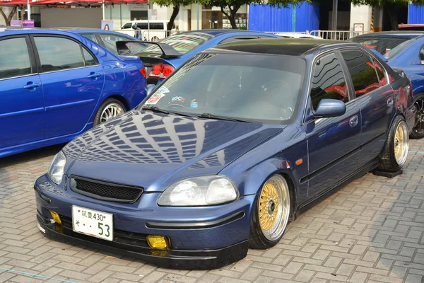 Honda Civic no pára-choques para Bumper 15 show de carros — Fotografia de Stock