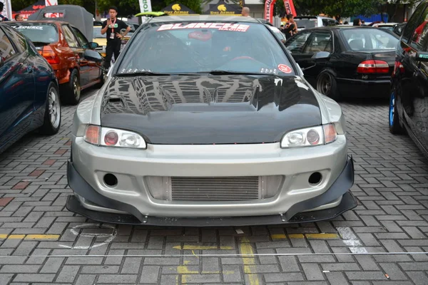 Honda Civic hatchback en Bumper to Bumper 15 espectáculo de coches — Foto de Stock