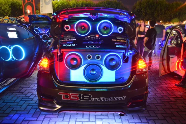 Customized sound system of Honda City at Bumper to Bumper 15 car — 스톡 사진