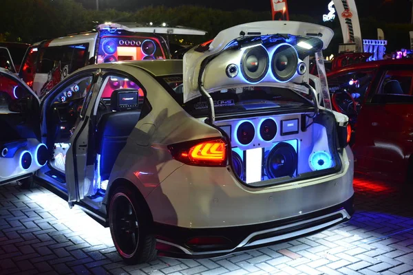 Customized sound system of Honda City at Bumper to Bumper 15 car — 스톡 사진