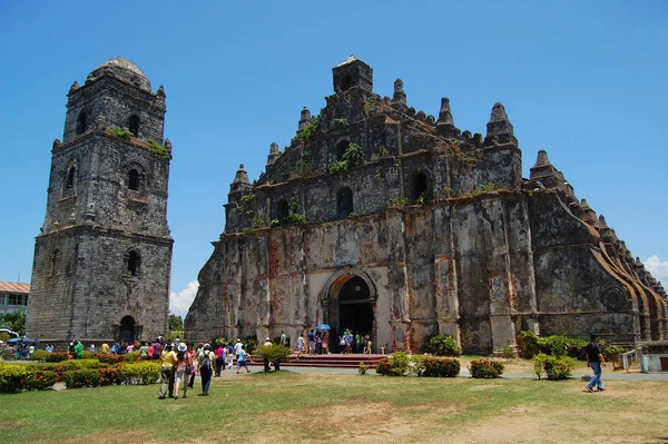 Iglesia de San Agustín de la fachada Paoay en Ilocos Norte, Filipinas —  Fotos de Stock