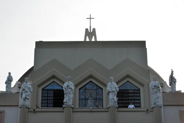 Rizal Nov Templomi Homlokzat Antipolo Katedrálisban 2019 November Antipolóban Rizalban — Stock Fotó