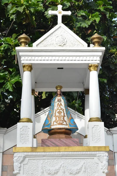 Rizal Nov Estructura Del Altar Exterior Estatua Jesús Catedral Antipolo — Foto de Stock