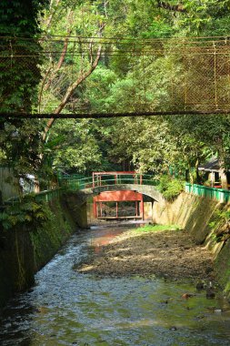 Rizal, Ph - 30 Kasım: Hinulugang Taktak Suyu 30 Kasım 2019 tarihinde Antipolo, Rizal, Filipinler 'de dökülüyor.