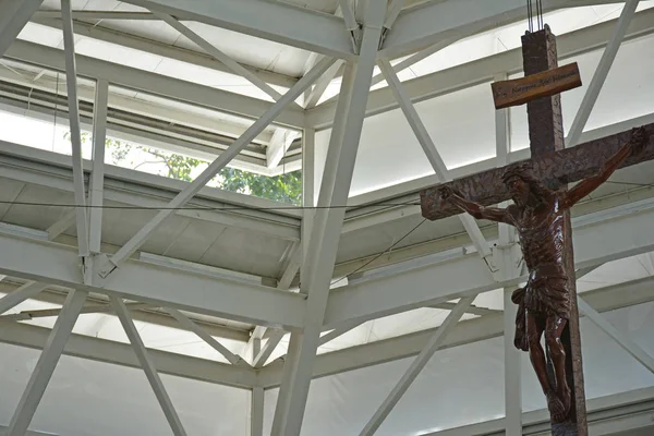 Rizal Nov Parish Immaculate Heart Mary Church Inior Jesus Crucifix — стокове фото