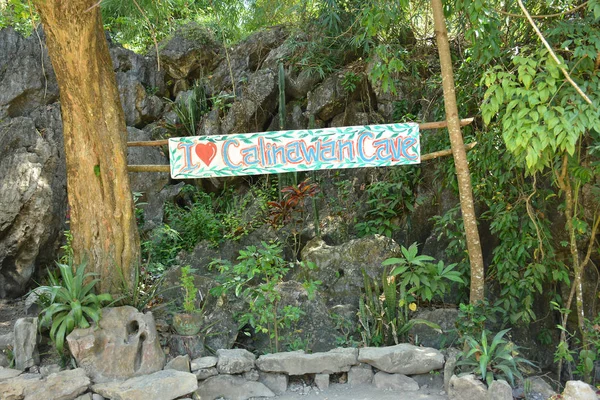 Rizal Dec Calinawan Cave Entrance Signage December 2019 Tanay Rizal — 스톡 사진