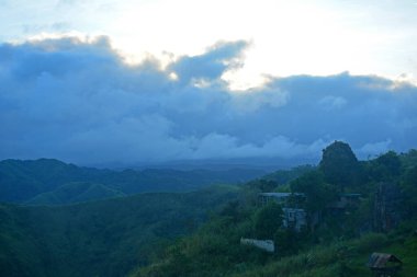 RIZAL, PH - DEC. 21: Treasure Mountain overview with house on December 21, 2019 in Tanay, Rizal, Philippines.