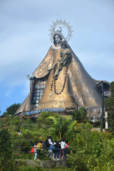 Rizal Dec Regina Rica Rosarii Statue Facade December 2019 Tanay — Stock Photo, Image