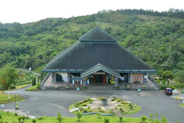 Rizal Dec Façade Église Regina Rica Rosarii Décembre 2019 Tanay — Photo