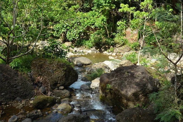Ρεύμα Ποταμού Daranak Περιβάλλουσες Πέτρες Tanay Rizal Φιλιππίνες — Φωτογραφία Αρχείου